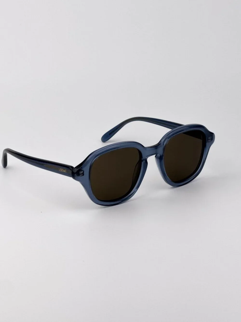 LOEWE LW40163I 84E BLUE ROUND SUNGLASSES